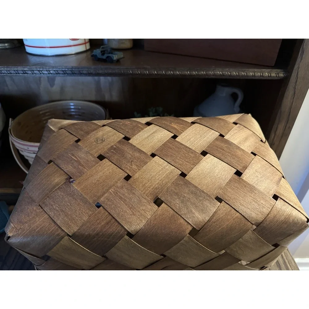 Vintage Woven Orchard Basket Foraging Fruit Stand 16QT Farmhouse Decor Cottage